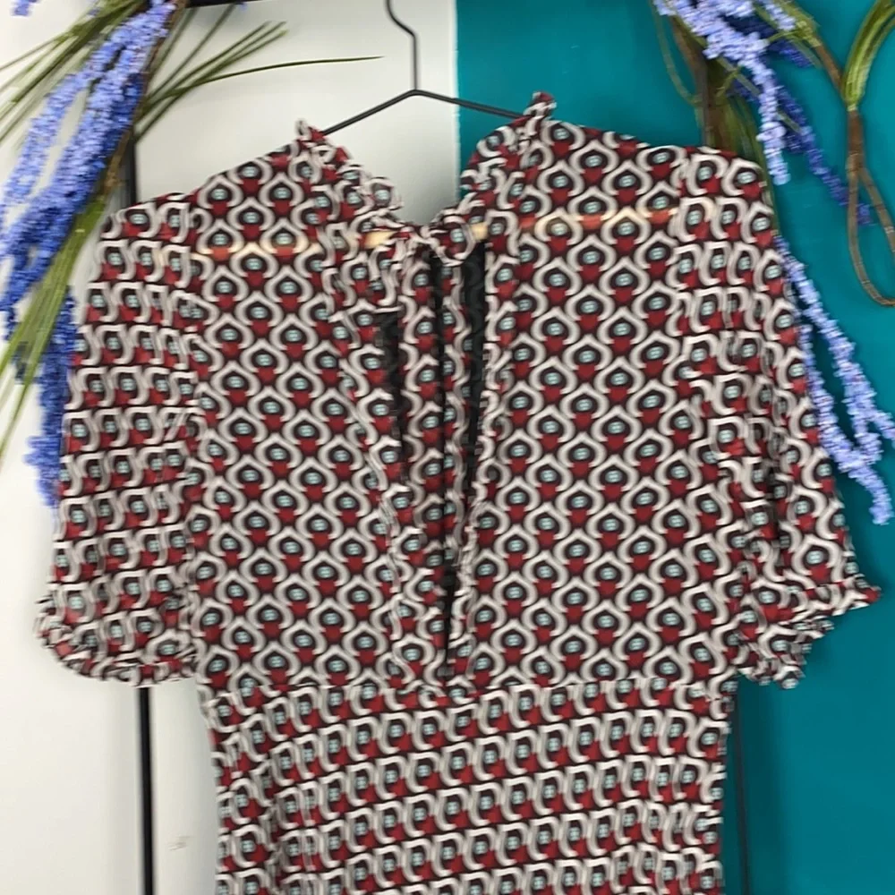 Zara heart print midi dress Sm